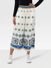 Floral Patterned Wide Leg Culottes