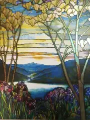 Tiffany Window Journal Diary Peter Pauper Hardcover lay flat Iris Note Book