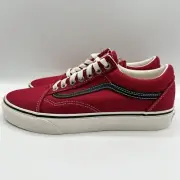Vans Men’s Old Skool Skateboarding Size 8 Red/Black |VN0A4BV521J|