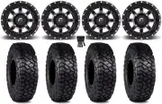 Fuel Maverick 15" Wheels Black 30" Intersect Tires Textron Wildcat XX