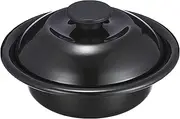 Noda Horo KO-19BK Heat-Resistant Pot, 720ml, Enamel, Gas/Induction Compatible, 21.2cm H x 20.6cm D x 10.6cm W, 670g, Single Person Pot, Ramen, Udon, Made in Japan