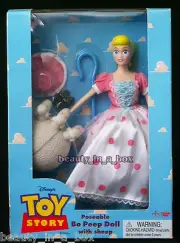 Poseable Bo Peep Doll with Sheep Disney Toy Story Rare Thinkway ~ Excellent Box.