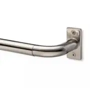 Threshold Extendable French Curtain Rod Brushed Nickel Finish Sturdy Design
