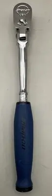 Snap On 3/8" Drive Dark Blue Grip Compact Flex Head Ratchet FHCLF72 NEW