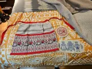 Haller Textileworks Apron & 2x Doilies made in Austria NWT