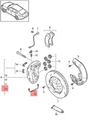 Genuine PORSCHE Cayenne Macan Panamera 92A Connecting Line Left 97035196100 (for: Porsche)