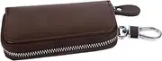 SOLUSTRE Leather Car Key Bag Credit Card Wallet Key Wallet Key Holder Bag for Men Car Key Holder Zip Key Pouch Wallet Card Holder Wallet Mens Wallet Key Hanging Bag
