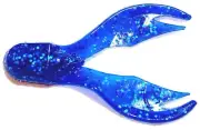 Gander Mtn 3.25 inch Sapphire Blue Chunks Soft Lures + Gamakatsu Hook (10-pack)