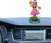 Car Dashboard Decor Funny - Miniature Doll Hawaii Girl Figurine | Collectible Figurines, Solar Powered Dashboard Ornaments Desk Decor, Car Interior Accessories