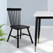 Levede a set of 2 Windsor Wooden Dining Chairs - Black