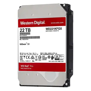 5Cgo.【含稅】WD/西部數據 WD221KFGX 22TB 3.5寸 紅標PRO網絡存儲NAS專用伺服器機械企業級