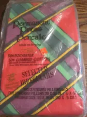 NEW VTG WestPoint Pepperell 2 Standard Pillowcases BOLD STRIPED/GEOMETRIC DESIGN