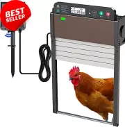 Automatic Chicken Coop Door, Upgraded Solar Chicken Coop Door Opener with Timer,