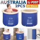 2x Portable Ice Bath Folding Bathtub Inflatable Cold Therapy Spa Massage Hot Tub