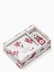 staci tea garden toss boxed card holder & keyfob set