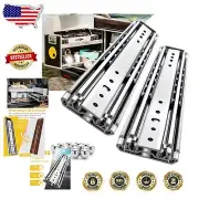 High Load Capacity 36'' Heavy Duty Locking Drawer Slides - Durable Ball Bearings