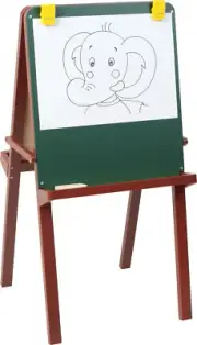 Kids Childrens Foldable Wood Easel Art Painting Magnetic Chalk Board White Board