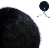 Professional Microphone Furry Windscreen Muff Cover for Blue Snowball Black i