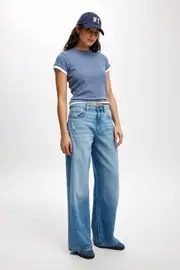 [Cotton On Women] Cotton On Women - Relaxed Wide Jean - Breeze blue worn 22 BREEZE BLUE WORN