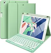 Witzon iPad 9th Generation Case with Keyboard 10.2 Inch - Backlit Wireless Detachable Folio Cover with Pencil Holder for iPad 8th Gen / 7th Gen/iPad Pro 10.5" / iPad Air 3rd Gen, Green