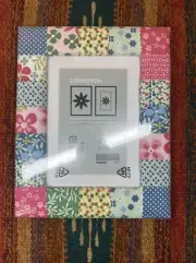 New Ikea Lenhovda 5x7" Denim Fabric Colorful Floral Picture Frame Patchwork