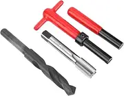 Stainless Steel Thread Repair Kit Twist Drill Wrench Tap Insertion Tool for Heavy Duty Standard Female Thread 11Pcs