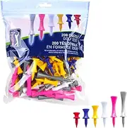 PGA Tour Golf Tee Castle Golf Tee 200 Pieces, White/red/Yellow/Blue/Pink/Grey