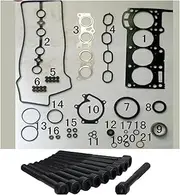 3SZ 3SZVE Engine Full Gasket Set Kit Cylinder Head Bolt Nuts Screw, Compatible For Daihatsu SIRION M3 TERIOS J2 MATERIA M4 1.5L 2005-