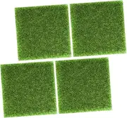 Artificial Grass Mats 4 Pack Fake Turf for Patio Garden Realistic Landscaping Decor