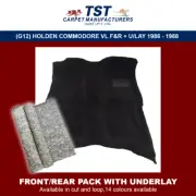 MOULDED CAR CARPET FITS (G12) HOLDEN COMMODORE VL F&R + U/LAY 1986 - 1988