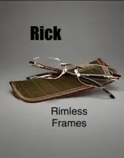 Foster Grant “RICK” +2.75 Rimless Reading Glasses With Case