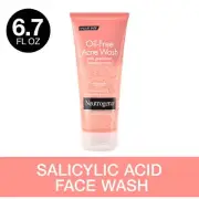 Neutrogena Oil-Free Acne Wash Scrub Pink Grapefruit Value Size 6.7 Ounce 6 Pack