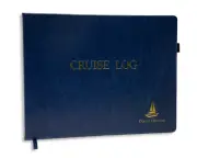 Direct 2 Boater Blue Hard Bound Cruise Log Book with Place Marker & Pen Holder