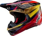 Alpinestars Supertech S-M10 Era, motocross helmet , color: Black/Gold/Yellow/Red , size: XXL