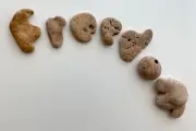 Naturally Letter Shaped FREEDOM Rocks Beach Stones pebble word art/craft hag USA