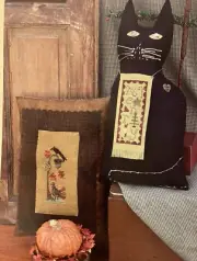 Homespun Elegance NOVEMBER & DECEMBER Meowy Tyme 2 Cross Stitch Charts/Leaflet