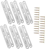 Garneck 6 Sets Bed Rail Brackets with Screws for Easy Installation and Secure Connection to Headboards Versatile Hardware for Various Bed Configurations