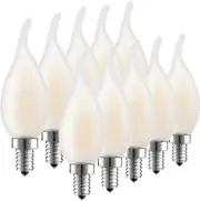 LED Bulb E14 With Dimmable Filament, Set of 10 Bulbs Flame, 4 Watts Consumed Equivalence Incandescence 40W