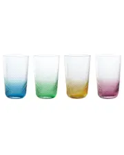 Anton Studio Designs Set of 4 Swirl Highball Tumblers