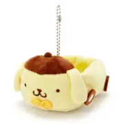 Kawaii Cute Car Pompompurin Plush Keychain Kids Stuffed Toys Small Pendant