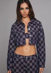 [Poster Grl] Chase Nobody Checkered Jacket