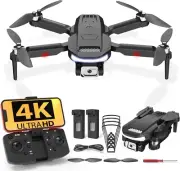 Drone with 4K Camera for Beginner, Foldable Professional RC Quadcopter for Adult