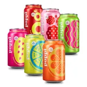 Sparkling Prebiotic Soda Beverage with Cider Vinegar, Seltzer Water and Fruit J
