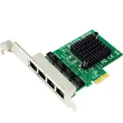 New 4Port Gigabit Mini PCI-e PCIe Network Adapter Card NIC For Realtek Chipset