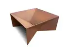 Brazier Fire Pit - Natural Rust Patina Finish Corten Steel 46 × 40 × 28.5cm