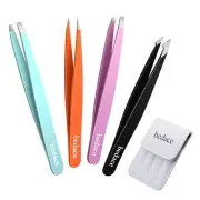 Tweezers for Women Facial HairStocking Stuffers 4 Pack Tweezers for EyebrowsT...