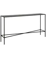 Abraham + Ivy Henley 55in Blackened Bronze Console Table With Metal Tabletop