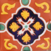 90 MEXICAN CERAMIC TILES WALL OR FLOOR USE CLAY TALAVERA MEXICO POTTERY #C101
