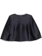 [Alberta Ferretti] satin jacket 44 Blue