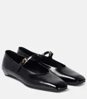 [Prada] Prada Brushed leather Mary Jane flats AU 7 black